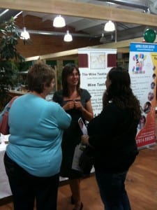Kelli and visitors at the Puxton Park Wedding Show